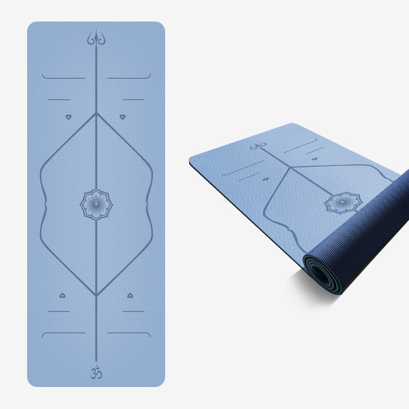 Eco-friendly yoga mat with alignment guide lines