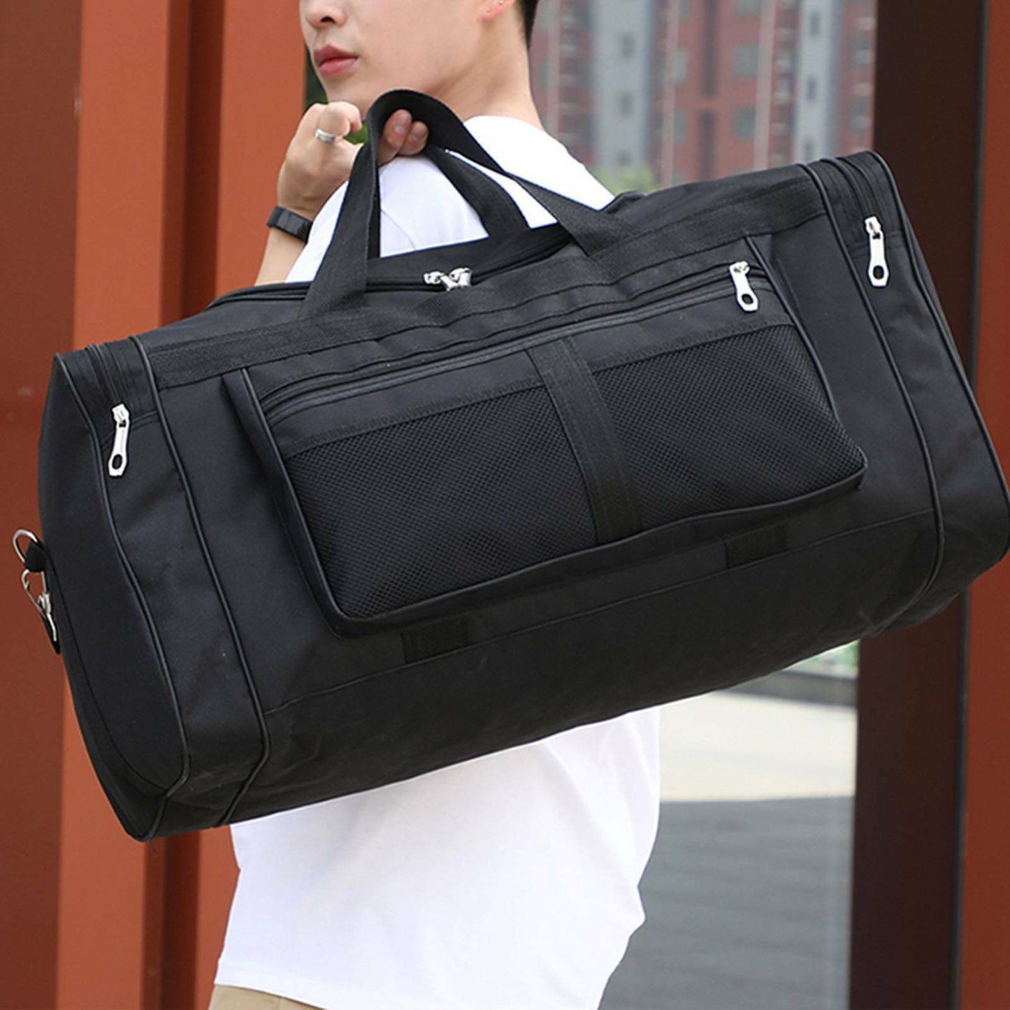 Mens Large Sports & Gym Holdall Bag - SPORTS TRAVEL WORK EQUIPMENT DUFFLE