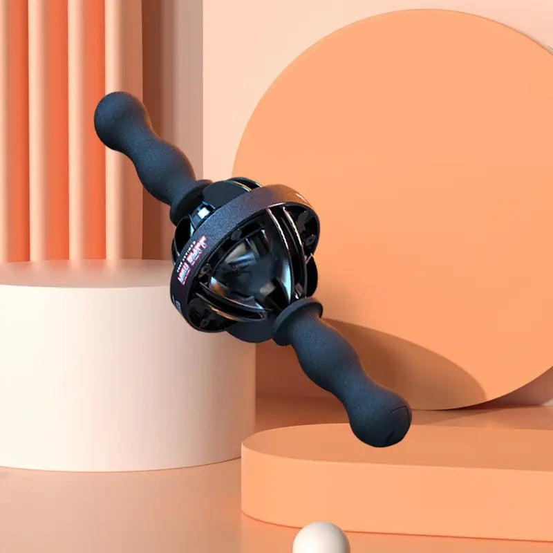 1pc Black Gyro Fitness Trainer Stainless Steel Core Wrist Forearm Exerciser With Pull Rope, Fit, Non Electric Handheld Fitness Equipment For Home Use, Enhances Muscle & Reduces, Gym Accessories