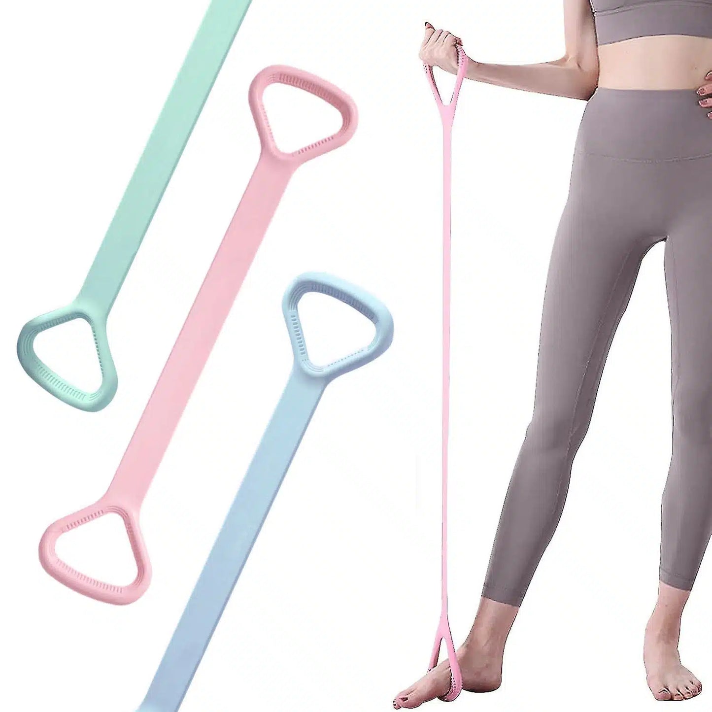 8-character Puller, 8-character Silicone Yoga Auxiliary Home Elastic Band Mini Band Kit, A Set Of 3, Light Three Medium, And Heavy Lower Body Loop Resistance Bands For Legs And Booty