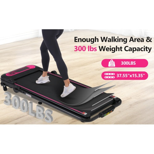 NEW Folding Walking Pad Under Desk Treadmill For Home Office -2.5HP Walking Treadmill With Incline 0.5-7.5MPH 300LBS Capacity Treadmill For Walking Running - Two Ways To Adjust Speed