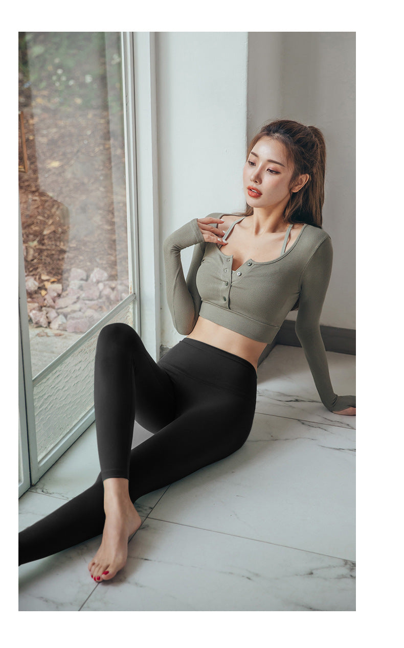 New Products Sports Running Fitness Yoga Long Sleeve Top Ladies