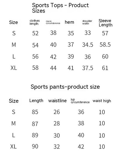 Long Sleeve Top Yoga Trousers Workout Exercise Outfit