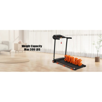 NEW Treadmills For Home, 2.5HP Quiet Folding Treadmill With Heart Rate Sensor, 300lbs Weight Capacity, 7.5MPH, Incline Treadmill With USB Charge Station Bluetooth Speaker, 6 Shock-Absorbing