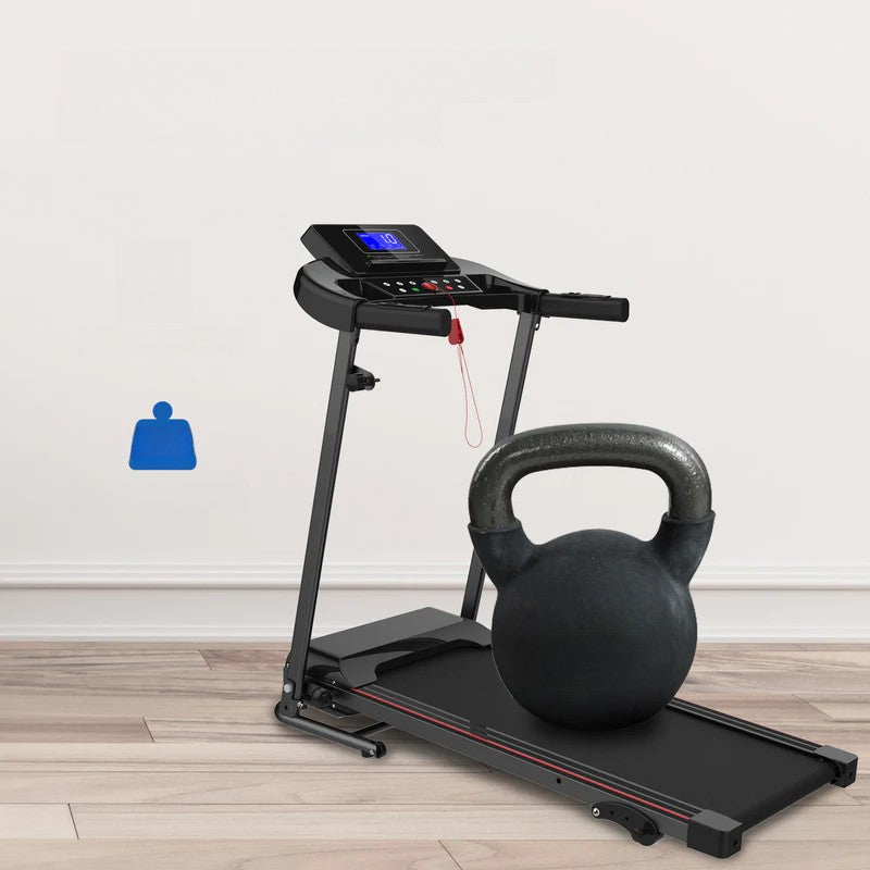 With Tilt Electric Treadmill, Foldable Treadmill Exercise Walking Machine, Suitable For Apartment Home Office Jogging Compact Folding Treadmill, Walking Pad, Easy Assembly, 12 Preset Programs, 2 Wheel