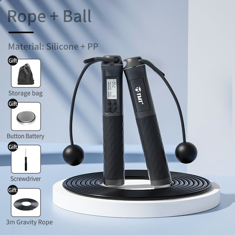 Jumping Rope Cordless Type Counting Fitness Exercise Wireless Gravity Weight Ball Fat Burning Female Cordless