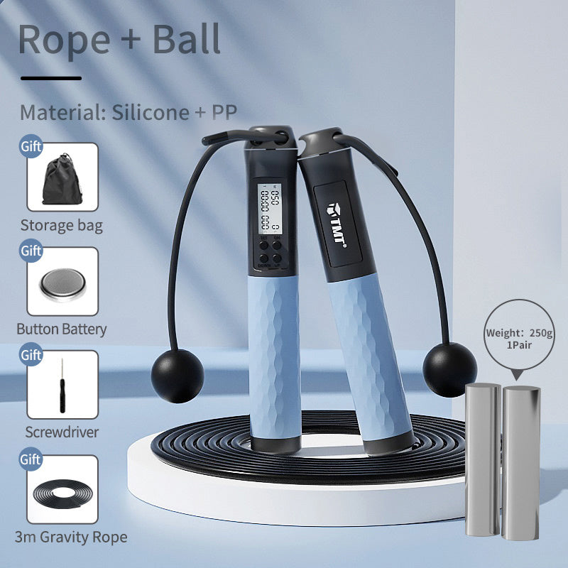 Jumping Rope Cordless Type Counting Fitness Exercise Wireless Gravity Weight Ball Fat Burning Female Cordless