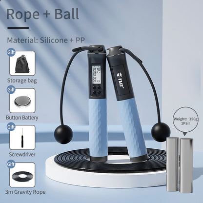 Jumping Rope Cordless Type Counting Fitness Exercise Wireless Gravity Weight Ball Fat Burning Female Cordless