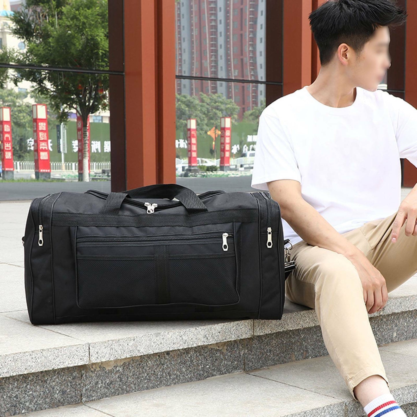 Mens Large Sports & Gym Holdall Bag - SPORTS TRAVEL WORK EQUIPMENT DUFFLE