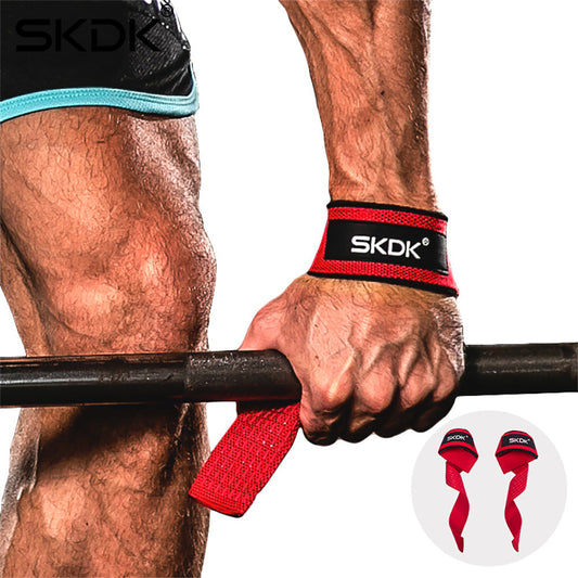 Gym wrist straps for secure grip during workouts