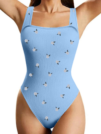 Women's One-piece Set Sleeveless Square Neck Skinny Yoga Bodysuit, Women's Sportswear Clothing