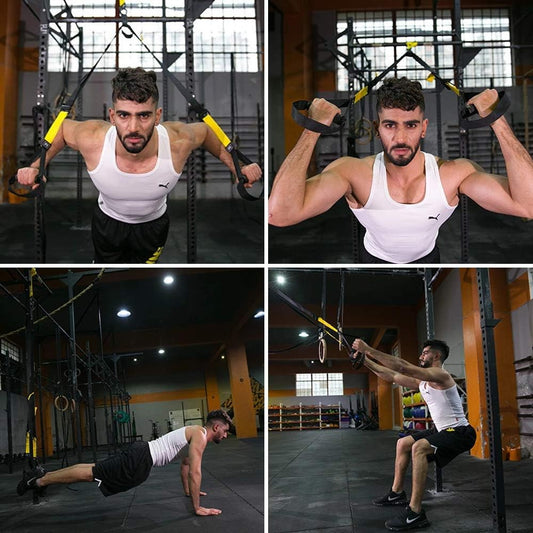 Suspension Trainer Fitness Hanging Belt for Full Body Strength Training