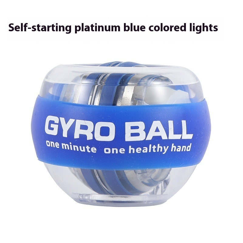 Gyroscopic wrist exerciser with light-up effects