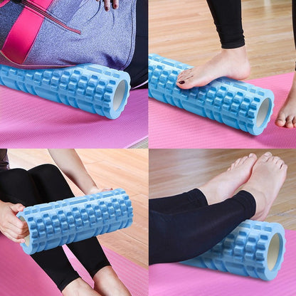 Hollow core fitness roller for back and legs