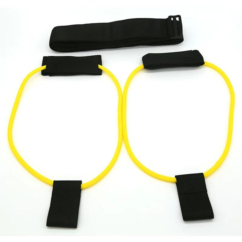 Latex resistance band with waist belt for posture training