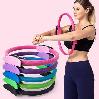 Fitness Pilates Ring with foam handles for resistance training