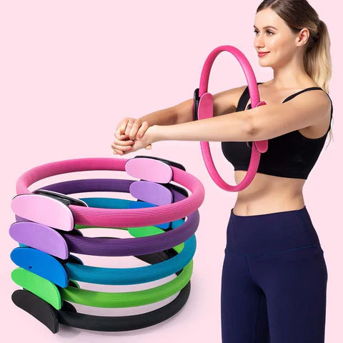 Fitness Pilates Ring with foam handles for resistance training