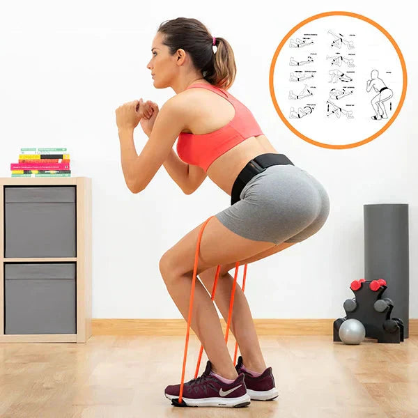 Waist Belt Resistance Band for Core, Glute, and Back Workouts