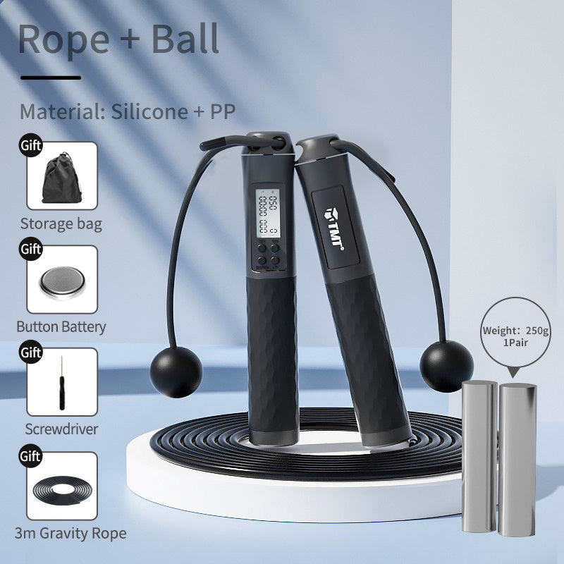 Jumping Rope Cordless Type Counting Fitness Exercise Wireless Gravity Weight Ball Fat Burning Female Cordless