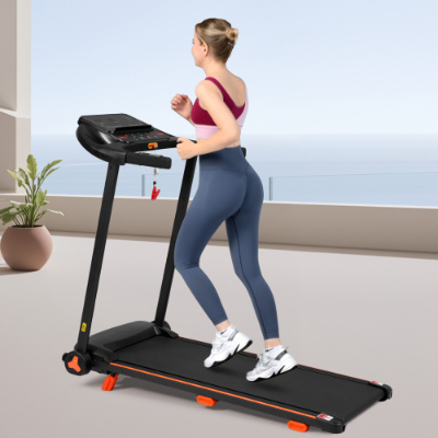 NEW Treadmills For Home, 2.5HP Quiet Folding Treadmill With Heart Rate Sensor, 300lbs Weight Capacity, 7.5MPH, Incline Treadmill With USB Charge Station Bluetooth Speaker, 6 Shock-Absorbing