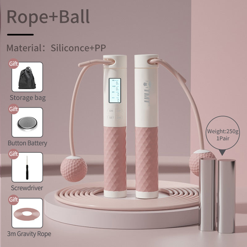 Jumping Rope Cordless Type Counting Fitness Exercise Wireless Gravity Weight Ball Fat Burning Female Cordless