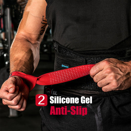 Durable adjustable gym wrist straps for weightlifting support