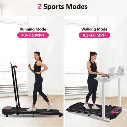 NEW Folding Walking Pad Under Desk Treadmill For Home Office -2.5HP Walking Treadmill With Incline 0.5-7.5MPH 300LBS Capacity Treadmill For Walking Running - Two Ways To Adjust Speed