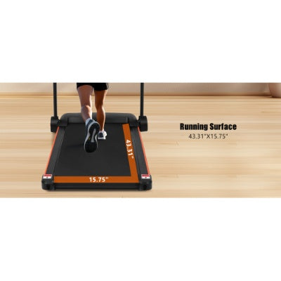 NEW Treadmills For Home, 2.5HP Quiet Folding Treadmill With Heart Rate Sensor, 300lbs Weight Capacity, 7.5MPH, Incline Treadmill With USB Charge Station Bluetooth Speaker, 6 Shock-Absorbing